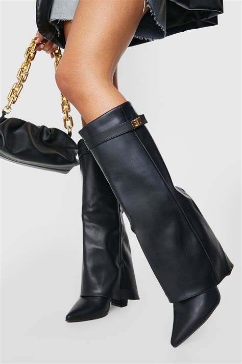 givenchy fold over boots dupe|Givenchy shark fold over boots.